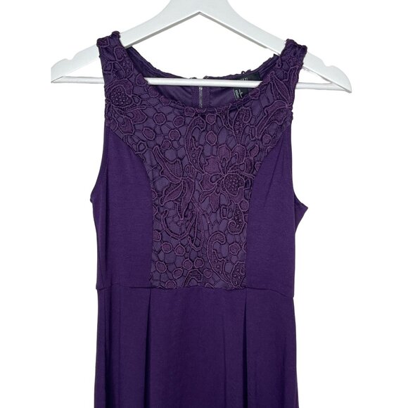 Forever 21 Purple Lace Sleeveless Mini Dress Size Small - Picture 3 of 11